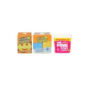 The Pink Stuff Paste (850 gram) + Scrub Daddy | Original spons + Scrub Daddy | microvezeldoekjes