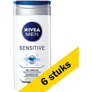 6x Nivea Sensitive douchegel for men (250 ml)