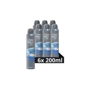 Dove Men+ Care Deodorant Clean Comfort 0% (6x 150 ml)