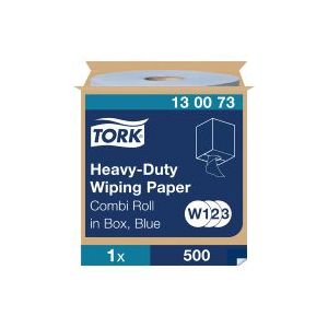 Poetspapier Tork 130073 2-laags | 1 rol | Blauw | Geschikt voor Tork W1/W2/W3 dispenser