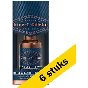 6x Gillette King C. baardolie (30 ml)