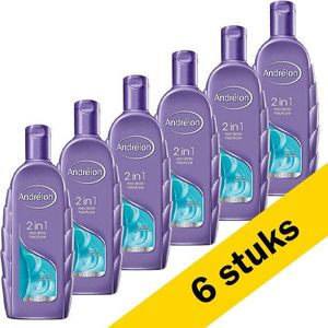 6x Andrélon shampoo 2-in-1 voor ieder haartype (300 ml)