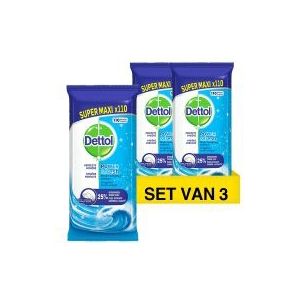 3x Dettol Power & Fresh Reinigingsdoekjes Oceaan (110 doekjes)