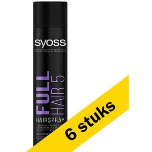 6x Syoss Full Hair 5 haarspray (400 ml)