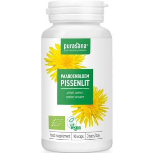 PURAPE73 - Paardenbloem extract 250 mg 90 Vcaps BIO (BIO & VEGAN. Paardenbloem extract. 90 capsules. Draagt bij aan de functie van de urinewegen. Gunstig effect op de vertering van vetten.) -  Purasana