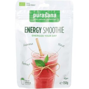 PURATS13 - Energy smoothie (BIO. Mix van maca, guarana, baobab, lijnzaad en lucuma. 150gr organic en vegan poeder. Geeft je extra energie, met vitamine C.) -  Purasana