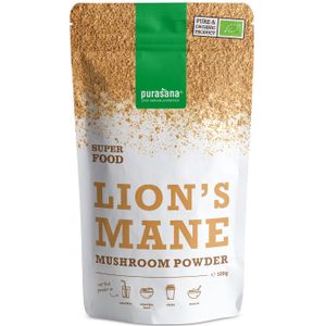 PURASU55 - Lion's mane poeder 100 g BIO (BIO & VEGAN. Lion's mane poeder. 100 g. Lion's mane of pruikzwam is een suikerarme energiebron rijk aan vezels en eiwitten.) -  Purasana