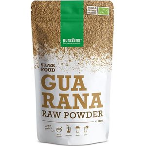 PURASU16 - Guarana Raw Powder (BIO & VEGAN. Hennep eiwitpoeder zonder THC. 200 g. Bron van vitamines & mineralen. Omega-3 en omega-6 in goede verhouding.) -  Purasana