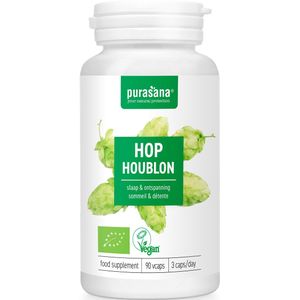 PURAPE67 - Hop 200 mg 90 Vcaps BIO (BIO & VEGAN. Hop supplement. 90 capsules. Helpt ontspannen en draagt bij tot een gezonde slaap.) -  Purasana