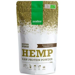 PURASU18 - Hennep proteïne (BIO & VEGAN. Hennep eiwitpoeder. 200 g. Bron van vitamines & mineralen. Omega-3 en omega-6 in goede verhouding.) -  Purasana