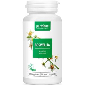 PURAPE60 - Boswellia (wierook) extract 150 mg 100 Vcaps (VEGAN. Boswellia extract. 100 capsules. Bron van actieve boswelliazuren goed voor de flexibiliteit van de gewrichten.) -  Purasana