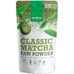 PURAST03 - Matcha Classic poeder 75gr (BIO & VEGAN. Classic Matcha Poeder. 75 g. Japanse matcha ideaal voor beginners met 23 mg cafeïne per portie. Natuurlijke bron van energie.) -  Purasana