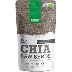 PURASU10 / PURASU09 : Chia seeds superfood (200 / 400) (BIO & VEGAN. Chia zaden. 200 g of 400 g. Bron van calcium, magnesium & koper. Omega-3 en omega-6 in goede verhouding.) -  Purasana