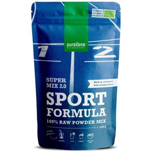PURASM16 - Sport Mix 2.0 250g BIO (BIO. Sport Mix 2.0 250g. Zorgvuldig geselecteerde mix van kwaliteitsvolle poeders die dankzij o.a. maca en guarana de sportprestaties bevorderen en ondersteunen.) -  Purasana