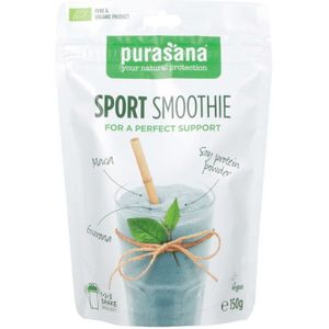 PURATS14 - Sport smoothie (BIO. Mix van sojaproteïnen, guarana, maca, baobab en lucuma. 150gr organic en vegan poeder. Helpt sneller herstellen na inspanning.) -  Purasana