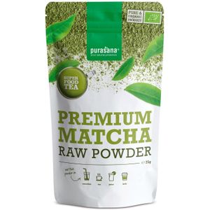 PURAST02 - Matcha Powder (BIO & VEGAN. Premium Matcha Poeder. 75 g. Japanse matcha van premium kwaliteit met 30 mg cafeïne per portie. Natuurlijke bron van energie.) -  Purasana