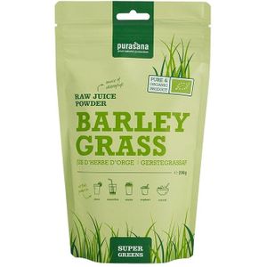 PURASG01 - Barley grass raw juice powder (BIO & VEGAN. Koudgeperst gerstegrassappoeder. 200 g. Bron van vitamine B & mineralen. Rijk aan de ontgifter chlorofyl.) -  Purasana