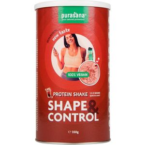 PROTSC21 - Shape and Control Shake chocolade 350 gram (VEGAN. Shape & Control Chocolade. 350 g. Chocolade proteïne shake met licht verteerbare erwteneiwitten, vezels en guarana. Voor meer controle over je eiwitinname en gewicht.) -  Purasana