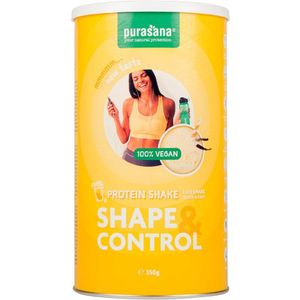 PROTSC23 - Shape and Control Shake vanille 350 gram (VEGAN. Shape & Control Vanille. 350 g. Protein Shake Vanille met licht verteerbare erwteneiwitten, vezels en guarana. Voor meer controle over je eiwitinname en gewicht.) -  Purasana