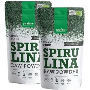 PURASU28DUO - Spirulina 200 gram (BIO & VEGAN. DUO Spirulina poeder uit Mongolië of Hainan. 200 g. Bron van essentiële voedingsstoffen.) -  Purasana