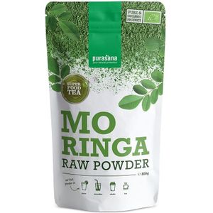 PURAST01 - Moringa Poeder (BIO & VEGAN. Moringa Poeder. 200 g. Gevriesdroogde moringa rijk aan mineralen, eiwitten en vezels.) -  Purasana