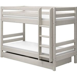 Flexa Classic stapelbed met opberglades 90x200 whitewash