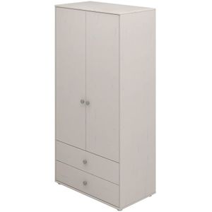 Flexa Classic 2-deurs kledingkast greywash / natural green