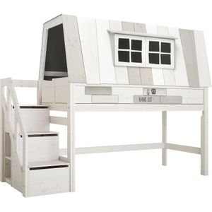 Lifetime my hangout halfhoogslaper met trapkast 90x200 - whitewash