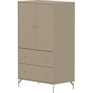Flexa Saga kledingkast met lades en oat knoppen & poten - Oat grooves