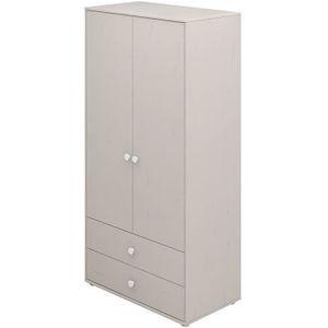 Flexa Classic 2-deurs kledingkast greywash / wit