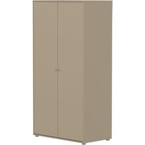 Flexa Saga 2-deurs kledingkast met eiken knoppen - Oat