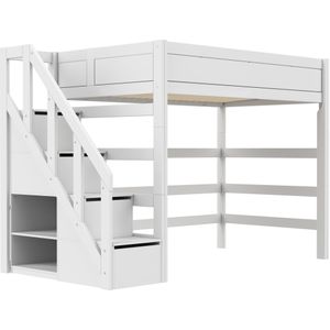 Lifetime Original 177H hoogslaper met trapkast 120x200 - wit