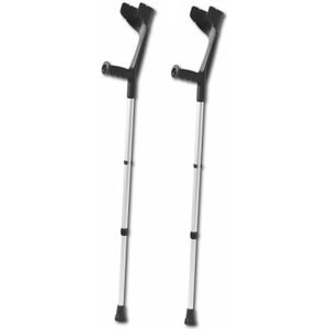 Rebotec Magic-twin elleboogkruk met Q-clip zwart 2 stuks