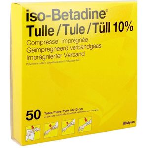 iso-Betadine® tulle 10% 10x10cm Vetverband 50 stuks