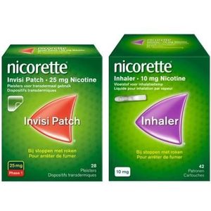 Nicorette Combi-therapy Patch 25mg + Inhaler 10mg Pakket 1 stuks