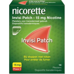 Nicorette® Invisi Patch 15mg bij stoppen met roken Patch 14 stuks