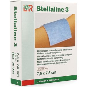 Stellaline 3 kompressen 7,5x7,5cm 12 stuks