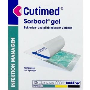 Cutimed Sorbact Gel 7,5x7,5cm 10 stuks