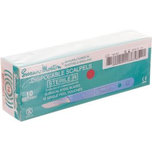Scalpel N°10 eenmalig gebruik 10 stuks