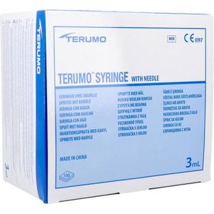 Terumo Spuit 3ml + Naald 23g 1 St 25x6mm 100 stuks