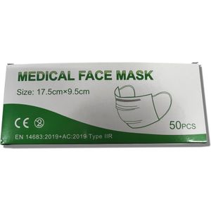 Wegwerp medisch mondmasker Type II 50 stuks