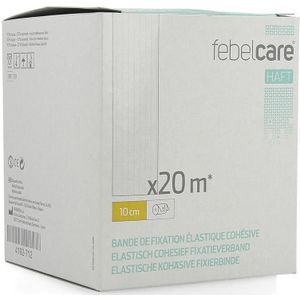 Febelcare Haft elastisch cohesief fixatieverband 10cmx20m 1 stuks