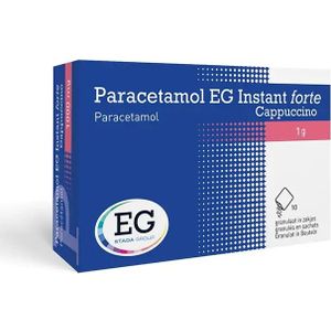Paracetamol EG Instant forte 1g Cappuccino Zakjes 10 stuks