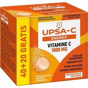 Upsa-C Energy Vitamine C 1000mg Bruistabletten 60 stuks