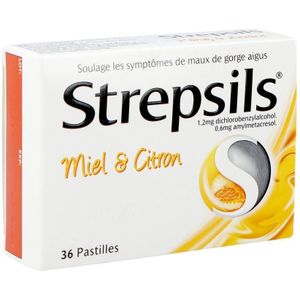 Strepsils honing & citroen Zuigtabletten 36 stuks