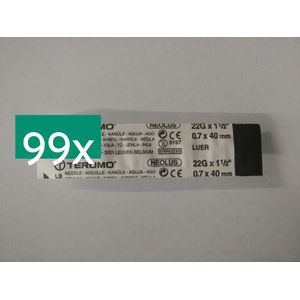 Terumo Neolus naald 0.7x40 zwart 99 stuks