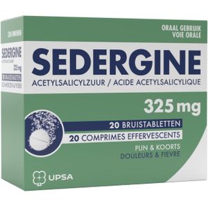 Sedergine 325mg Bruistabletten 20 stuks