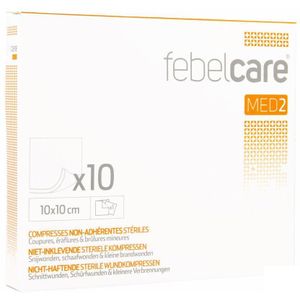 Febelcare Med2 steriele niet-inklevende kompressen 10x10cm  10 stuks