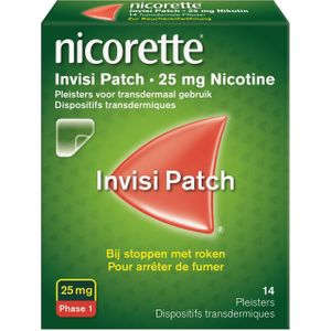 Nicorette® Invisi Patch 25mg bij stoppen met roken Patch 14 stuks