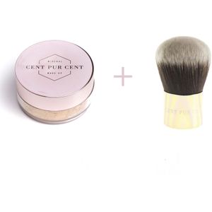 Cent Pur Cent Loose Mineral Foundation 4.0 + Kabuki Brush 2 stuks